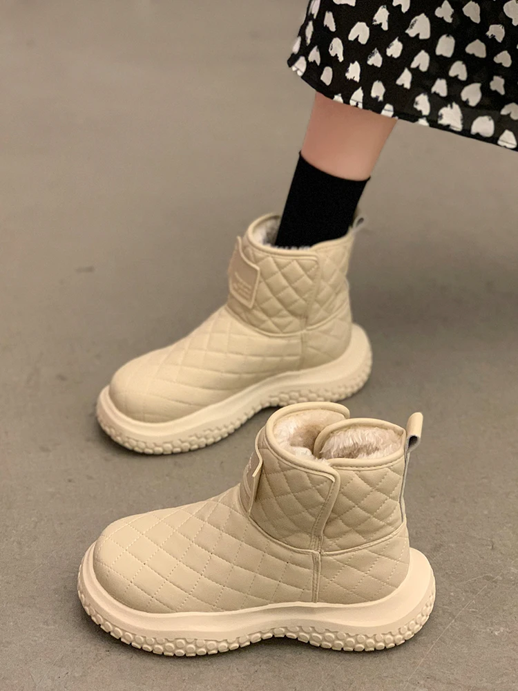 

Women's Shoes Retro Snow Boots Winter 2023 New Plus Velvet Warmth Thick-soled Non-slip Short Boots Cotton Shoes Women Boots