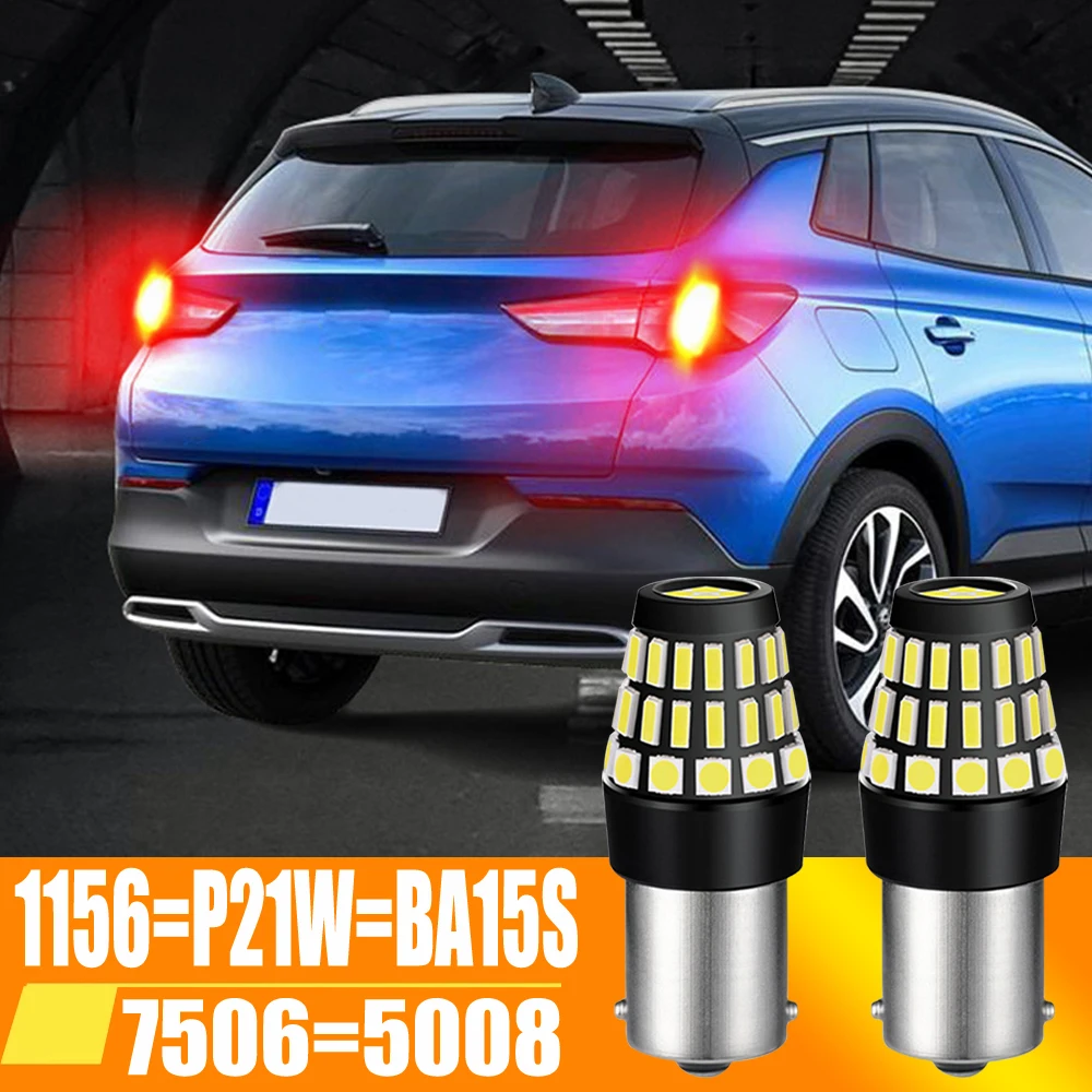 Светодиодная лампа задсветильник хода P21W 7506 BA15S Canbus для Volvo C30 C70 S40 S60 S70 S80 V40 V50 V60 V70 XC60 XC70 XC90, 2 шт.