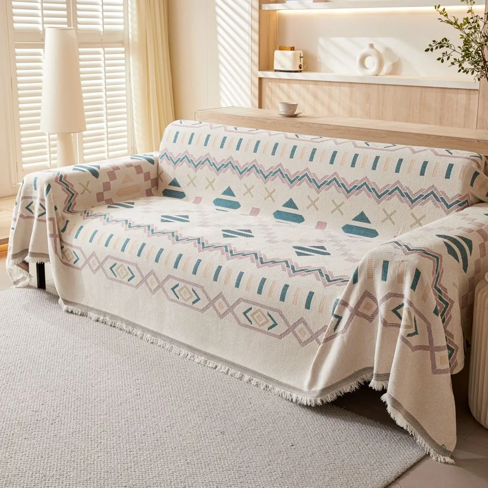 Чехол для дивана домашнее синельное богемное покрывало всесезонное кемпинга и
