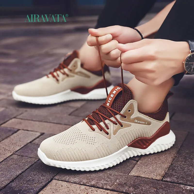 men's sneakers running shoes comfortable breathable tennis footwears platform lace-up inceasing height  zapatillas de deporte