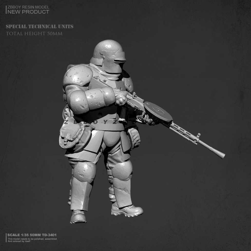 

1/35 50mm Killer Resin Figure Soldier TD-3401