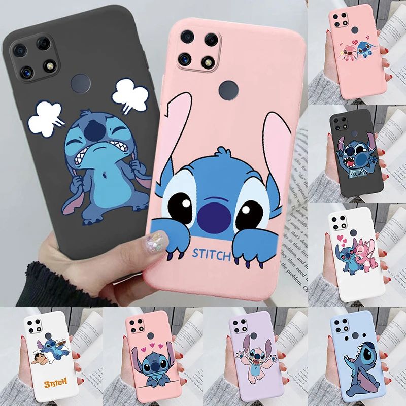Для Realme 8i 8 Pro C30 C30S V13 Q3i Q3 C25 C12 C25S C25Y C21Y Narzo 50i Prime Cute Stitchs Популярный силиконовый чехол