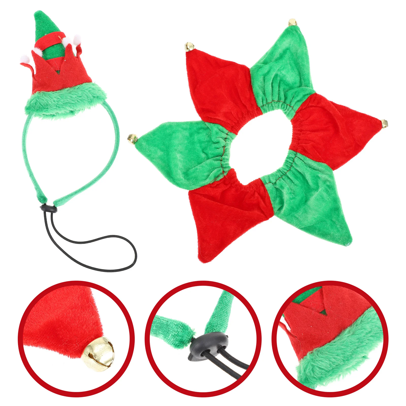 

Christmas Dog Pet Headband Hat Cat Collar Elf Headdress Santa Bib Clothes Costume Puppy Dogs Headbands Doggy Shirt Party Funny