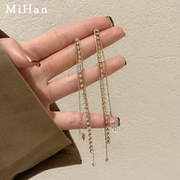 mihan 925 silver needle fashion jewelry tassel earrings 2022 new trend high quality shiny crystal dangle earrings for party gift