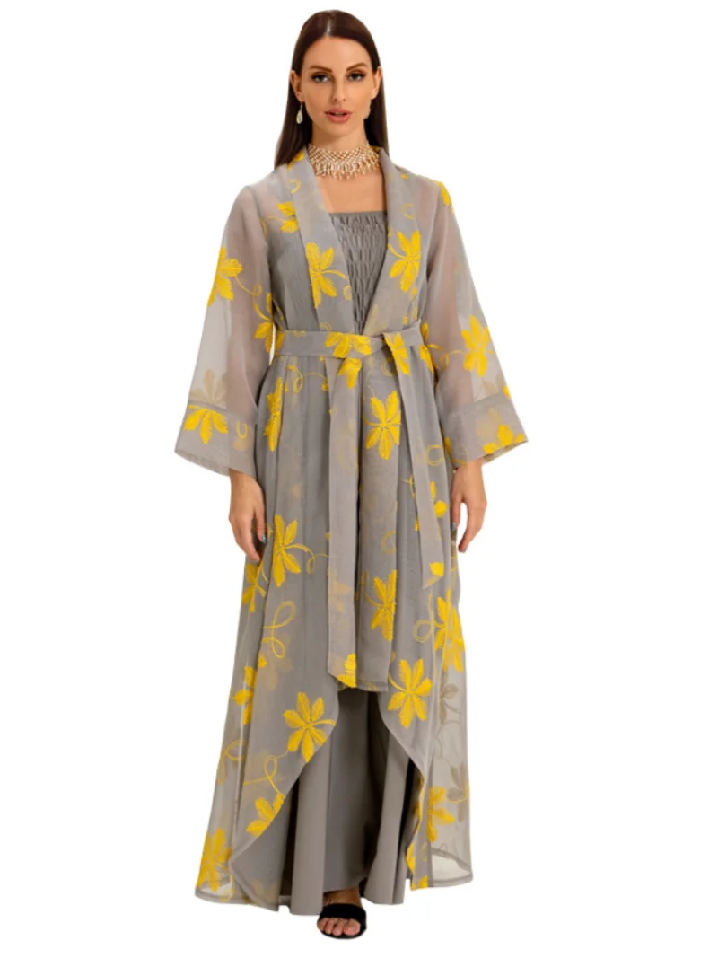 Morocco Dress Muslim Women Abaya 2 Piece Set India Abayas Dubai Turkey Islam Party Dresses Kaftan Robe Longue Vestidos Largos