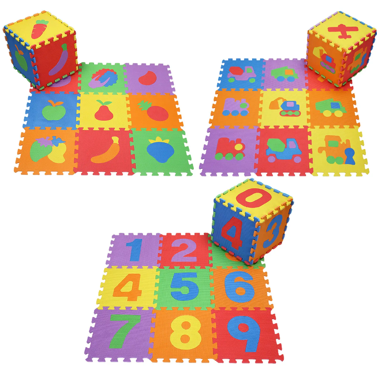 

10Pcs Baby Foam Play Mat Children Carpet Educational Toys Interlocking Puzzle EVA Tiles Alphabet Numbers And Symbol