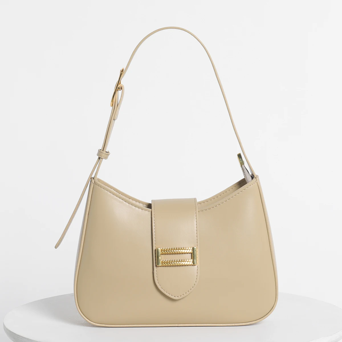 

Fashion Simple Women's Underarm Bags Solid Color Luxury design Zipper Hasp handbag Casual PU Shoulder Bag