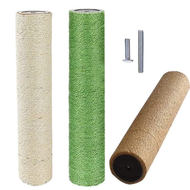 DIY Cat Scratching Post Replacement Post for Cat Tree Cat Tower Furniture Kittens Scratch Pole with M8 Screw Accessories