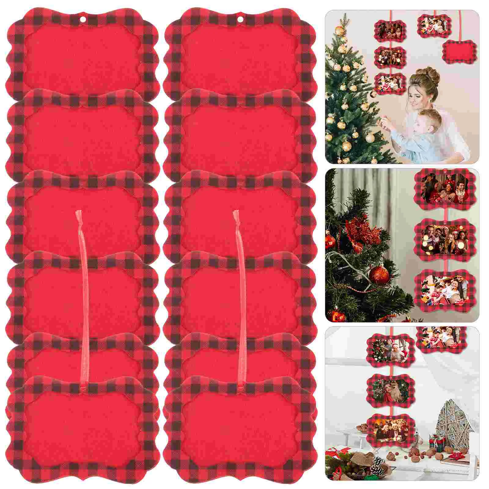 

Christmas Tree Photo Frame Pendantpicture Diy Ornament Frames Hanging Ornaments Decor Gift Festive Supplies Accessory Birthday