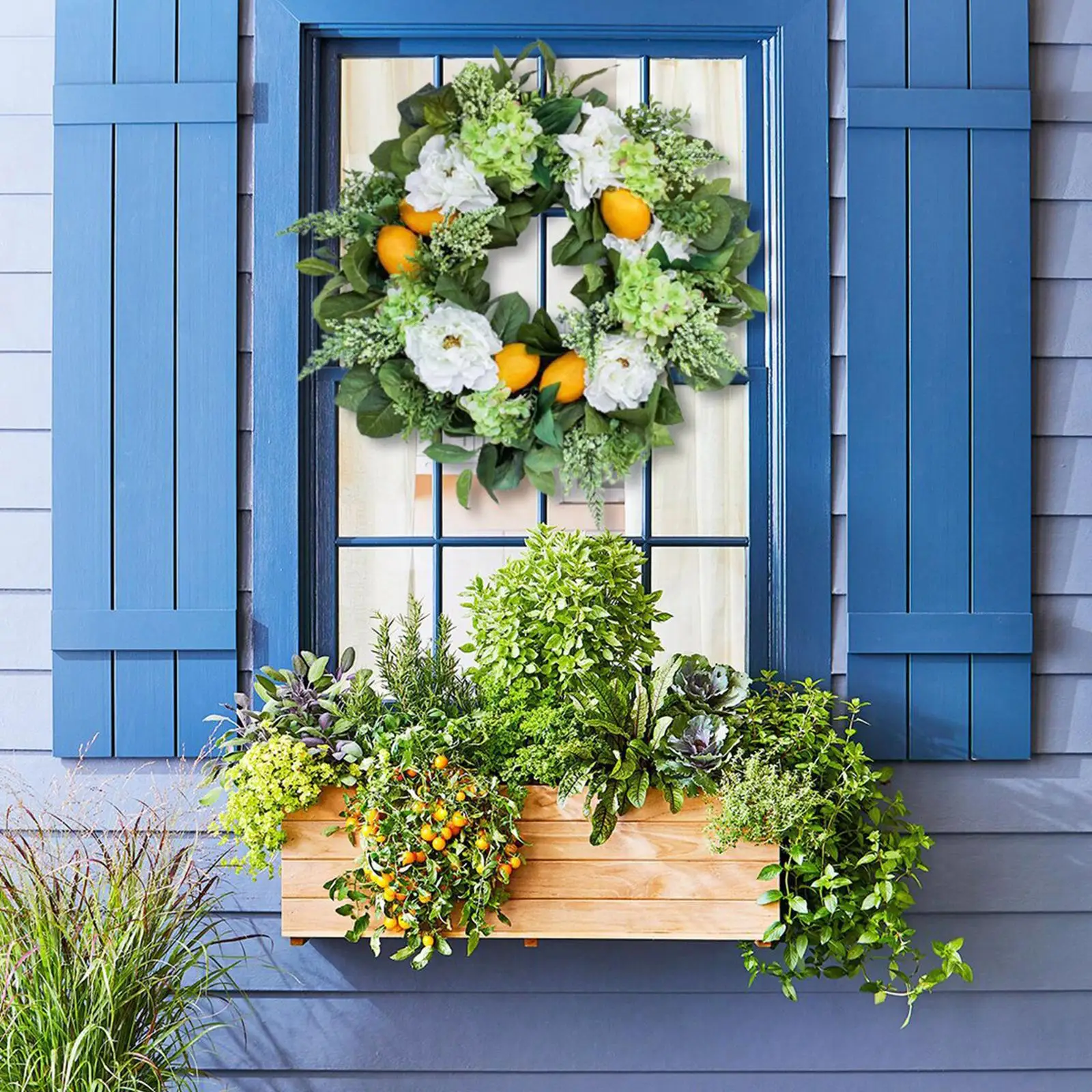 

Цветочный венок, гирлянда, украшение для входной двери, настенное украшение для окна