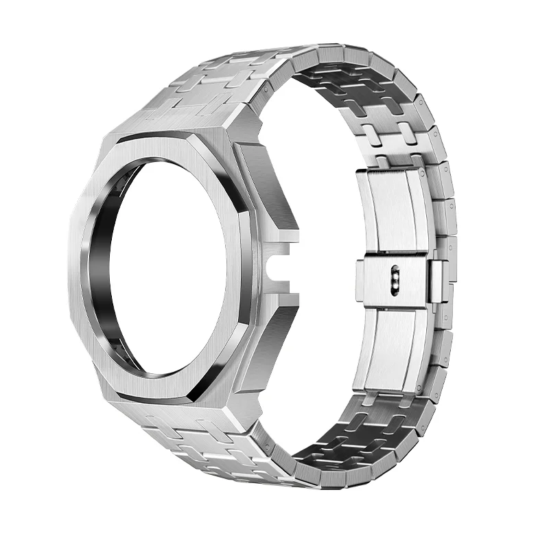 Luxury Starp Modification Kit for HUAWEI GT Cyber Series Stainless Steel Case Metal Bracelet for Huawei GT Cyber Rubber Band