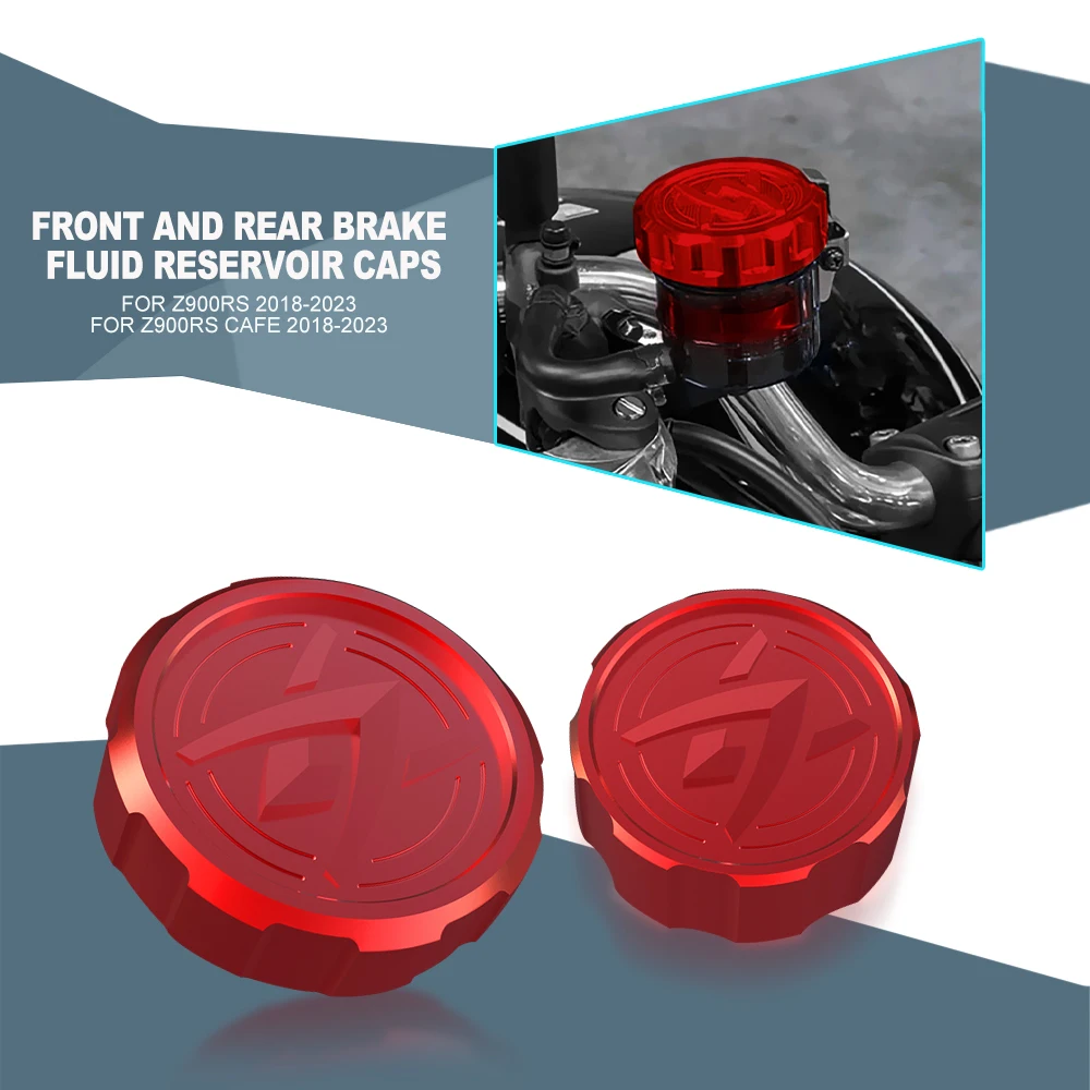 

Z900RS For Kawasaki Z900RS Z900 RS Cafe 2018 2019 2020 2021 2022 2023 Moto Front Rear Brake Clutch Fluid Reservoir Cover Cap