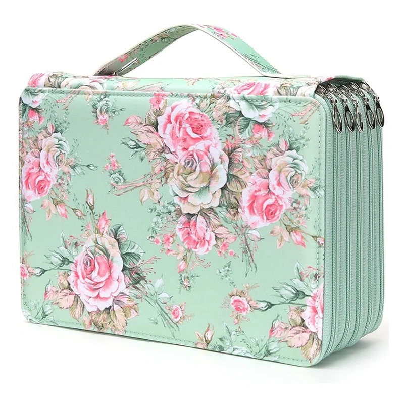 

252 Slots Pencil Holder With Zipper Closure Twill Fabric Large Capacity Pencil Box Marker Case Organizer