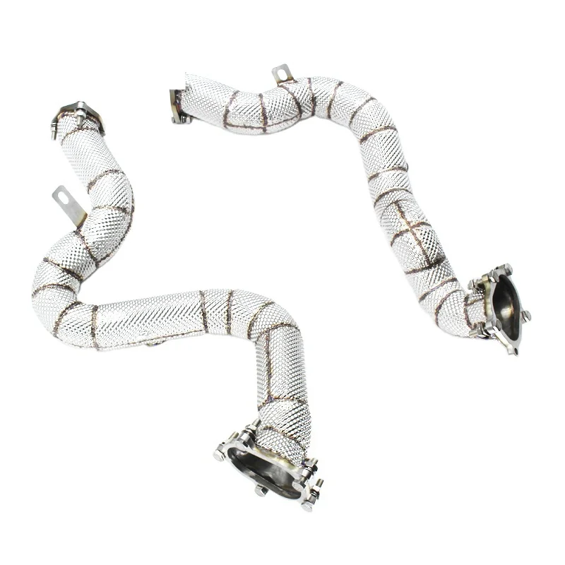 

Head Section High flow Pipes Exhaust Pipes branch downpipe Exhaust Pipe with catalyst for AUDI RS6 4.0T 2013-2018