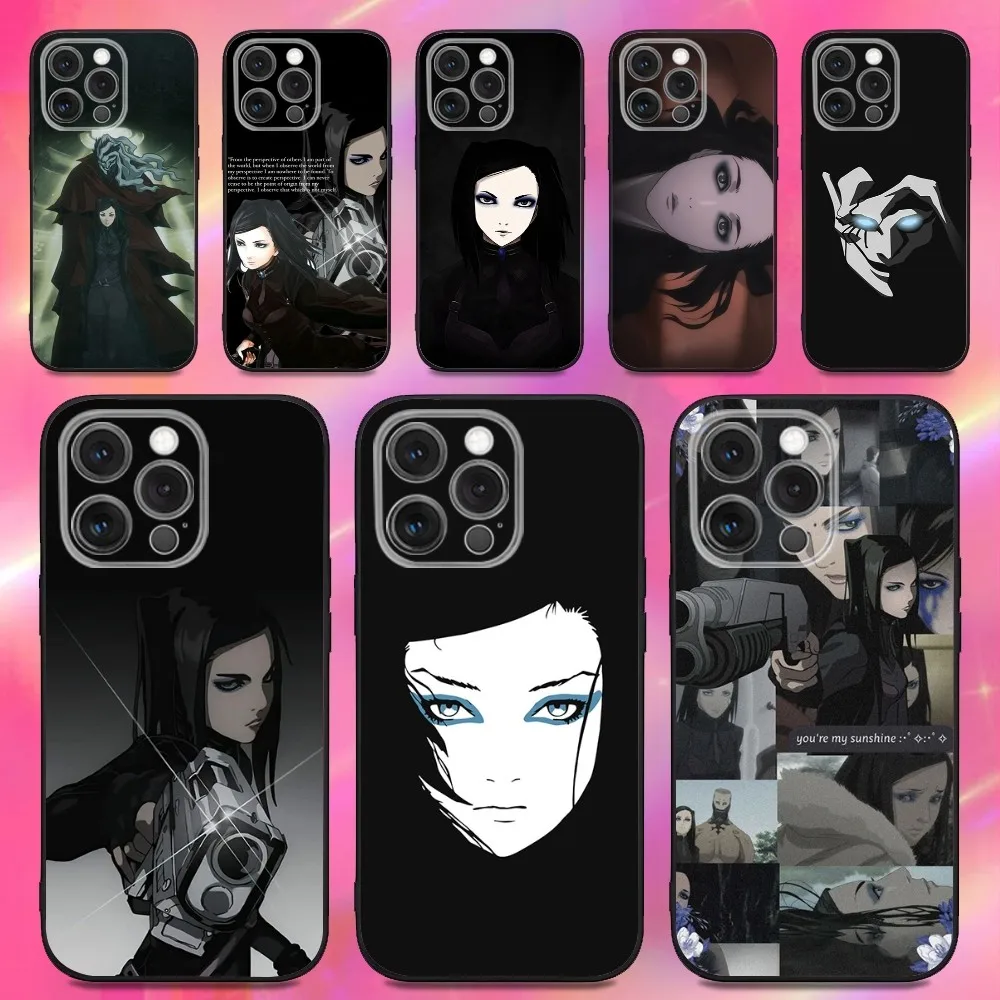 Чехол для телефона с изображением аниме E-ergo P-Proxy iPhone 16 15 14 13 12 11 Pro Max Plus X XS XR SE 8 7 Mini
