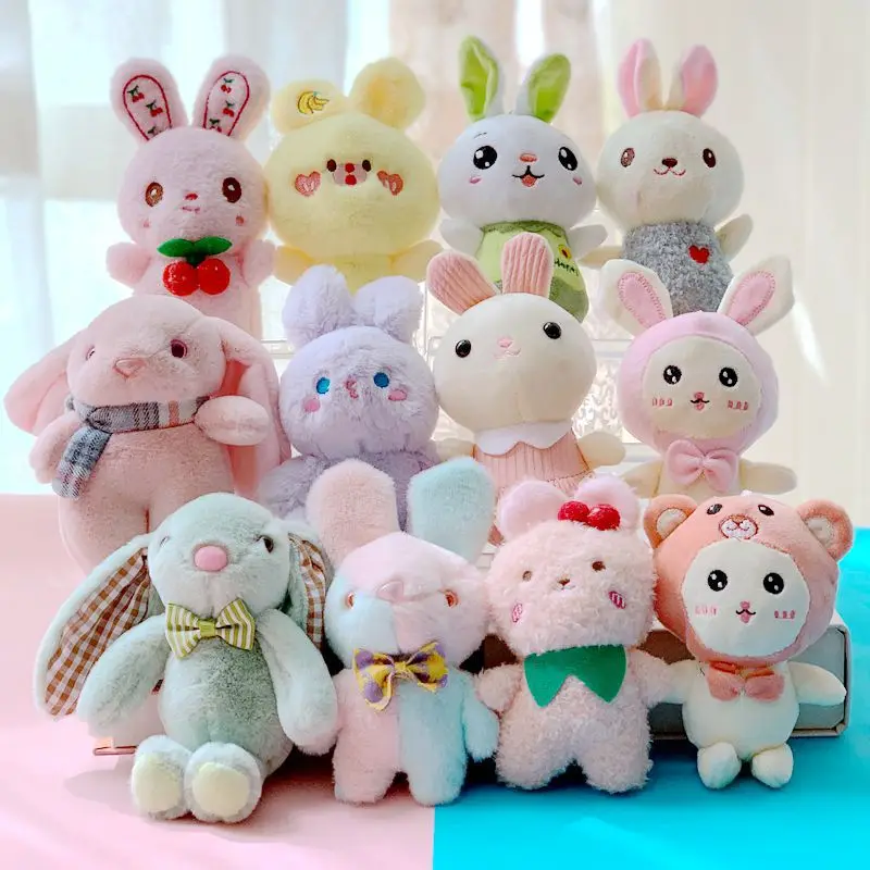 

The Year of the Rabbit mascot doll plush toy cute design small rabbit schoolbag hanging small doll cartoon key chain