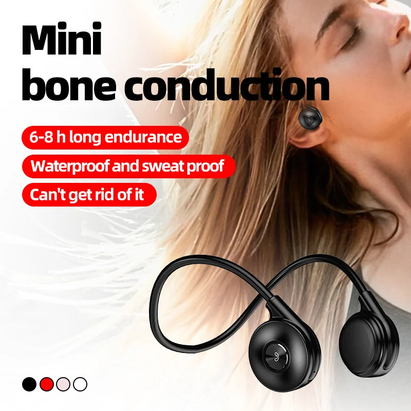 

Original M1S Bone Conduction Earphones Wireless Bluetooth Headset Sports Waterproof Headphones with Mic Noise Canceling Earbuds