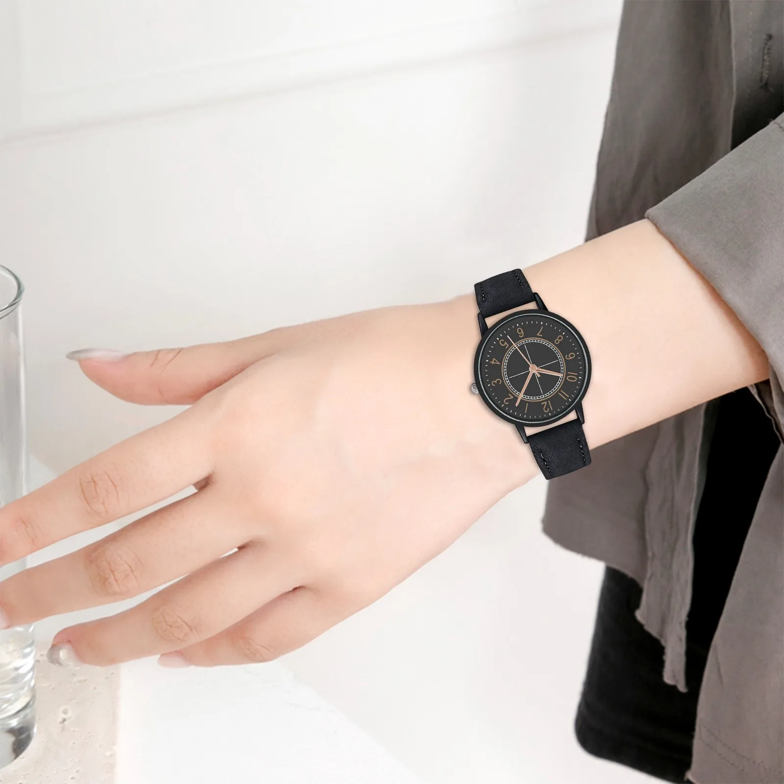 Fashion Women's Watches Simple Casual Leather Belt Watches Digital Dial Retro Quartz Watch For Ladies Girls Gift (art.: 3920cb209f9d8) - 3920cb209f9d8