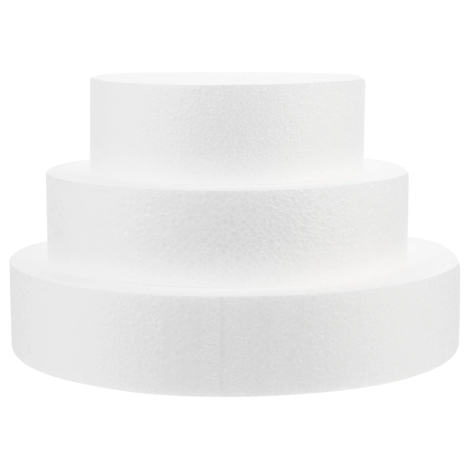 

3 Pcs Cake Dummy Set Wedding Cake Stand Cake White Cake Stands Cake Embryo Model Mold 3 Tier Cake Dummy