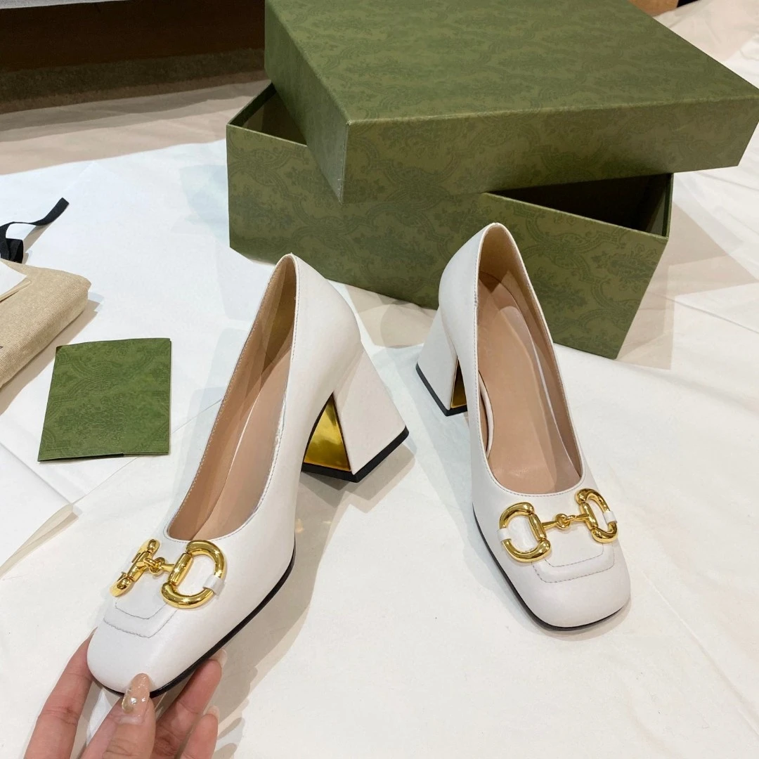 

2023 женские высокие каблуки, Воловья кожа, подкладка из овчины, Размеры 35-40