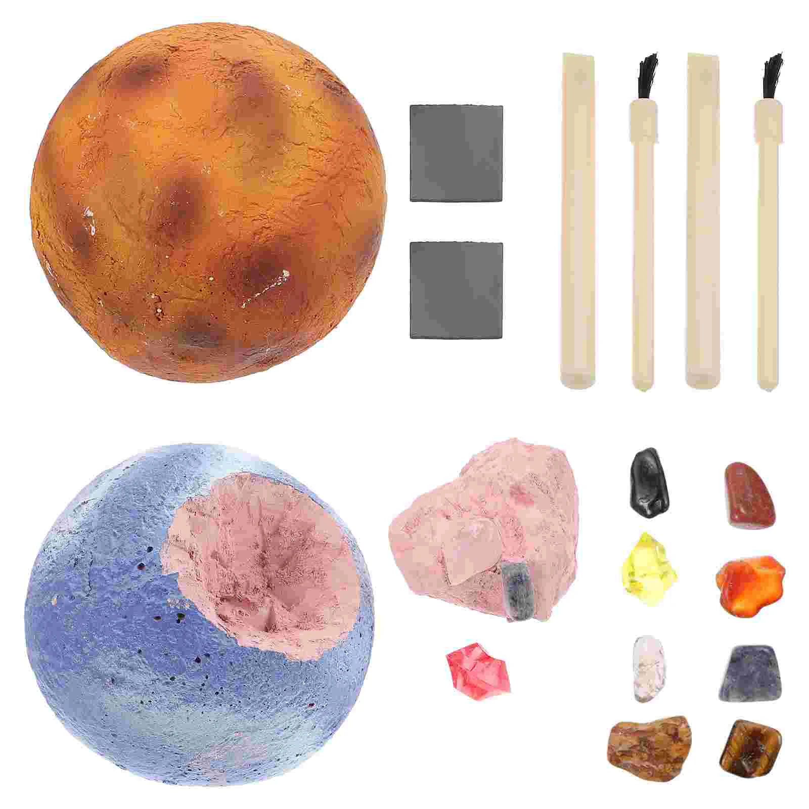 

2 Sets of Planet Excavating Plaything Archaeological Treasures Kid Plaything
