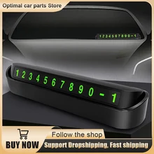 Car Temporary Parking Card Flip Numbers Phone number in the car Magnet Car business card Auto Parking Car Accessories Interior