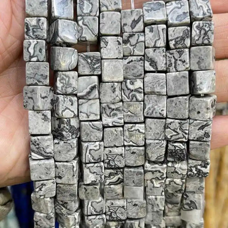 

Натуральная карта яшмы камень свободные бусины высокое качество 8 мм гладкая квадратная форма DIY драгоценный камень аксессуары для изготов...