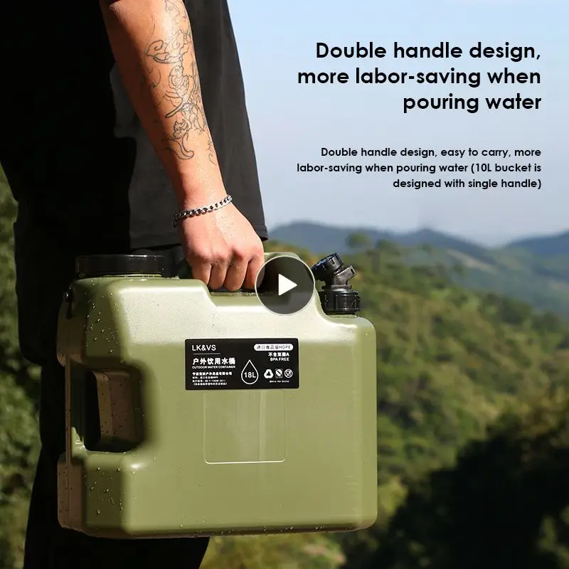 

10l18l25l Car Drinking Water Automobile Drinking Water Outdoor Water Bucket Thickened Water Tank Pe Food Grade Bucket Household