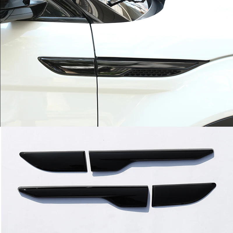 

Глянцевая черная боковая крышка для вентиляционного отверстия, 4 шт., отделка для Land Rover Range Rover Evoque 2012-2017, автомобильные аксессуары ff