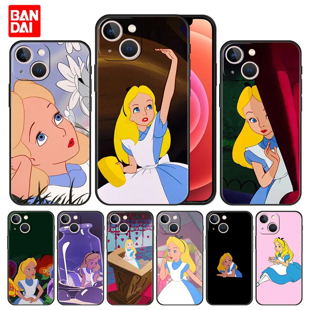 

Cover Case for iPhone 11 12 13 Pro Max SE 2020 11pro 12pro 13pro Mini Soft Capa Armor Funda Cell Alice In Wonderland Anime