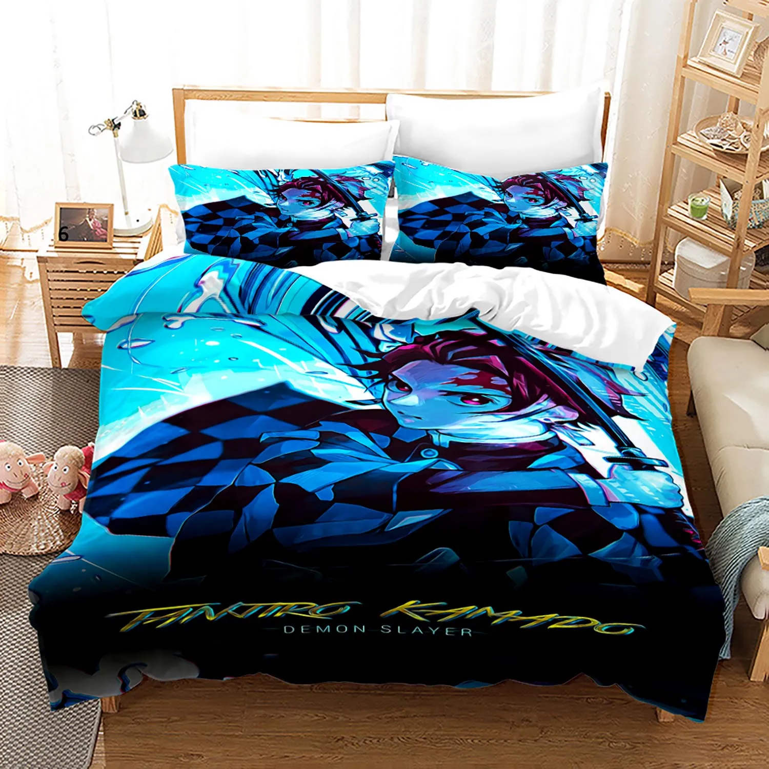 

Demon Slayer Bedding Set Single Twin Full Queen King Size Demon Slayer Bed Set Children Kid Bedroom Duvetcover Sets 3D Print 028