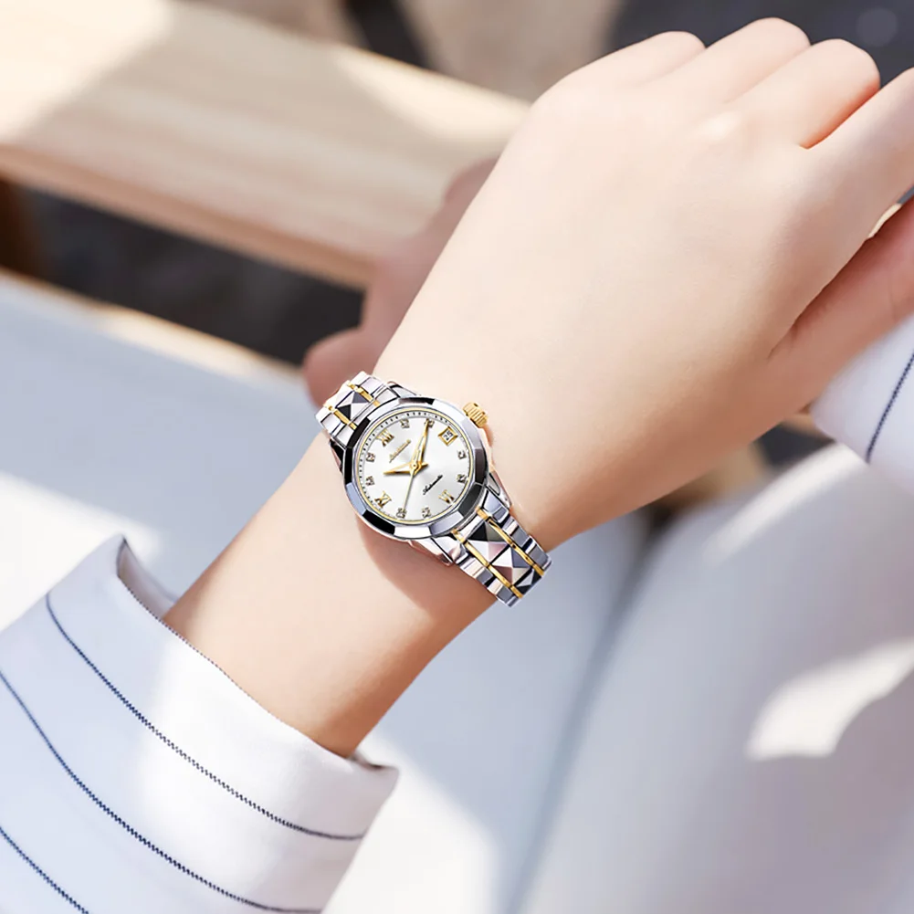 TAXAU Top Brand Mechanical Movement Fashion Women's Watch Sapphire Mirror Waterproof Wristwatch Gift Montre Femme Luxe De Marque
