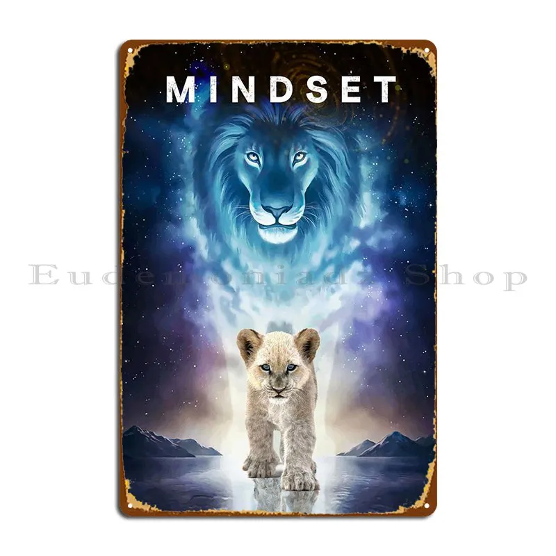 

Металлический плакат Mindset, Настенный декор, гараж, железная гостиная, оловянный плакат
