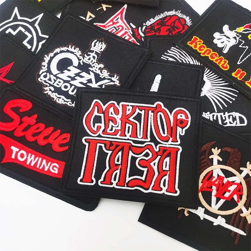 

Metal Band Patches On Clothes Band Patch Iron On Patches For Clothes Hippie Rock Patch Punk Badge Stickers Appliques