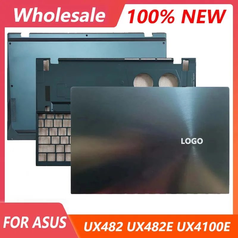 

New Laptop Top Case For ASUS Zenbook Duo 14 UX482 UX482E UX482EA UX4100E LCD Screen Back Cover Palmrest Lower Bottom Case Panel