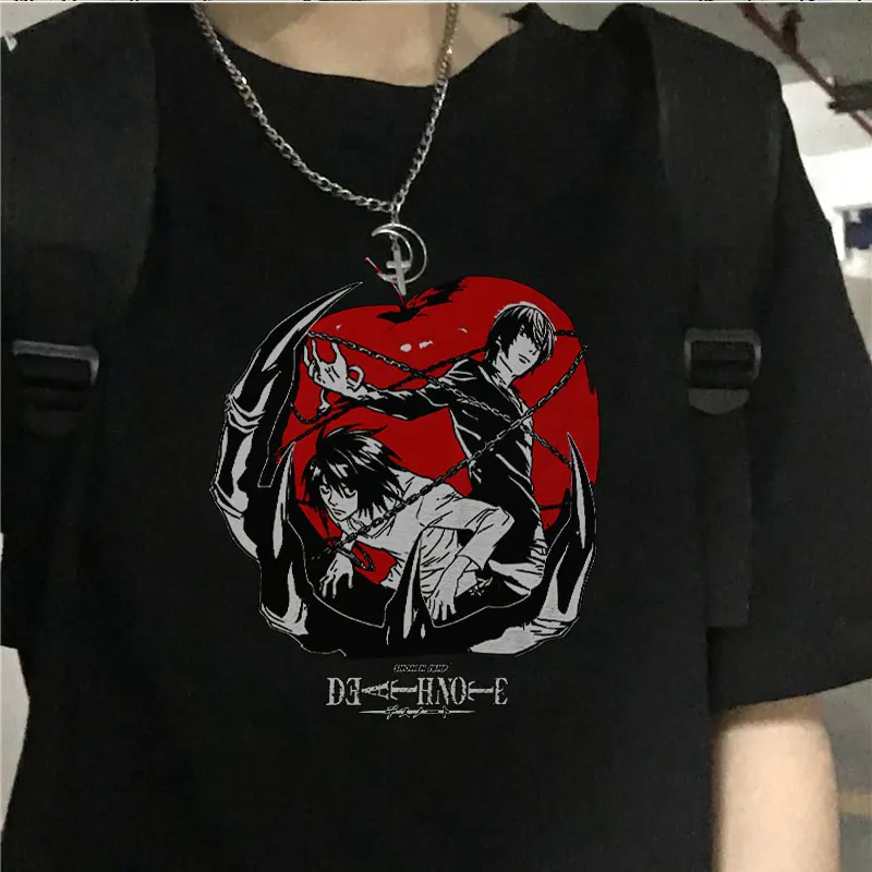 Death Note Summer Print Women T-Shirt Novelty Shinigami Ryuk Short Sleeve T-shirt Female Harajuku Casual Loose Y2k Clothes Tops