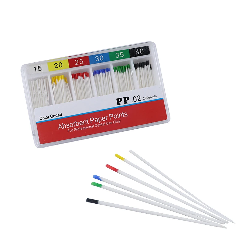 E-LUCK Стоматологические впитывающие бумажные точки Суперфайл для лечения