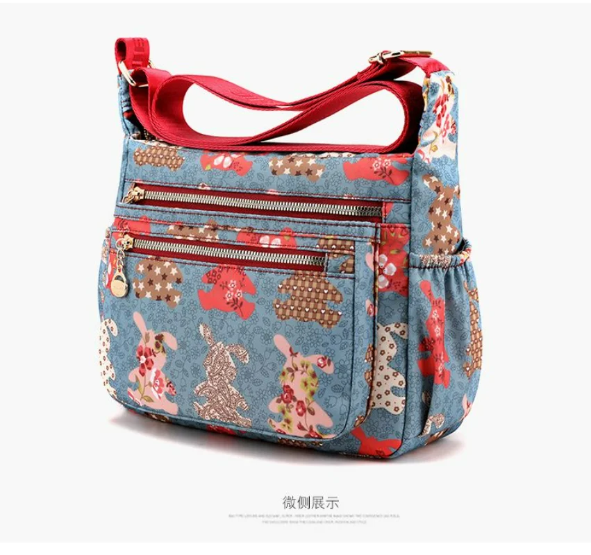 2023 New Cloth Bag Women One Shoulder Crossbody Casual Waterproof Middle aged Large Capacity Oxford Textile Travel