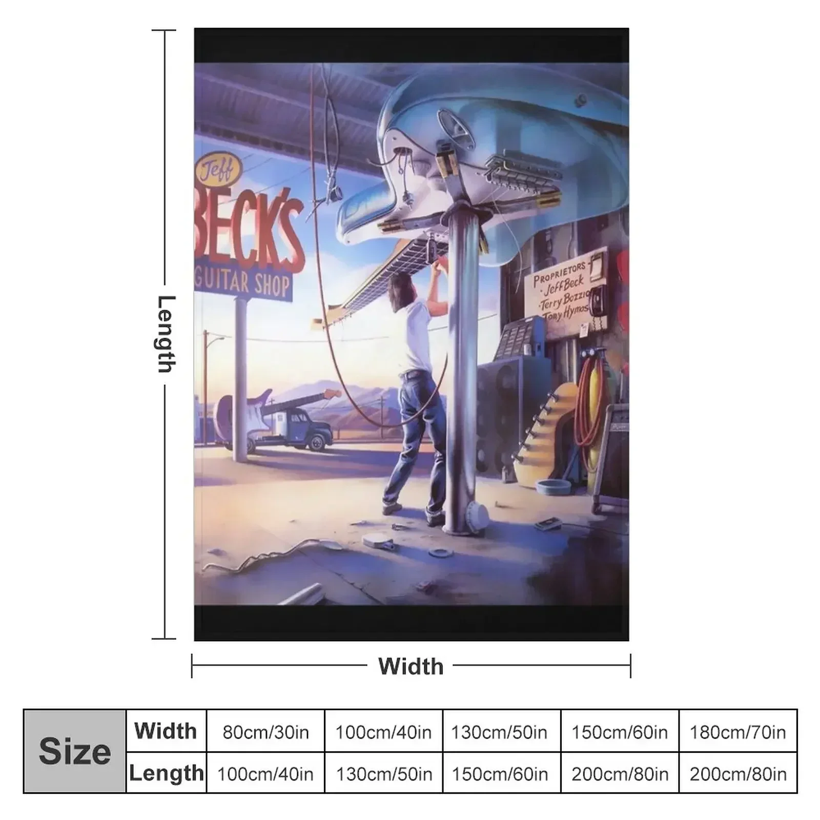Джефф бок бокс магазин гитары пледы одеяло на Хэллоуин забавный подарок кровать