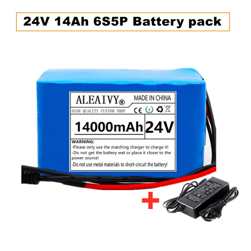 

Аккумуляторная батарея 24 В, 14 Ач, 6S5P, 18650, 25,2 в, 14000 мАч, электрический мопед, литий-ионная аккумуляторная батарея + зарядное устройство 2 А