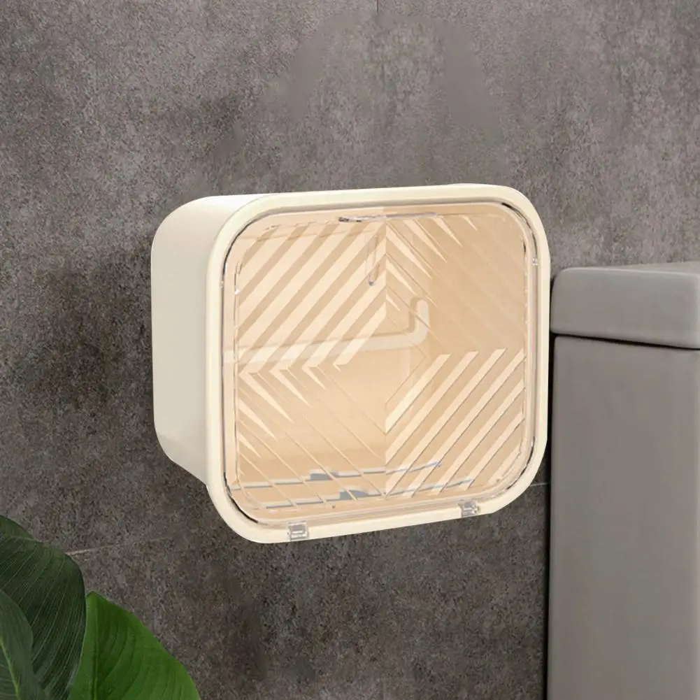 

Practical Napkin Storage Box Wall-Mounted Visible Paper Towel Dispenser Holder Dustproof Storage Box Bathroom Supplies