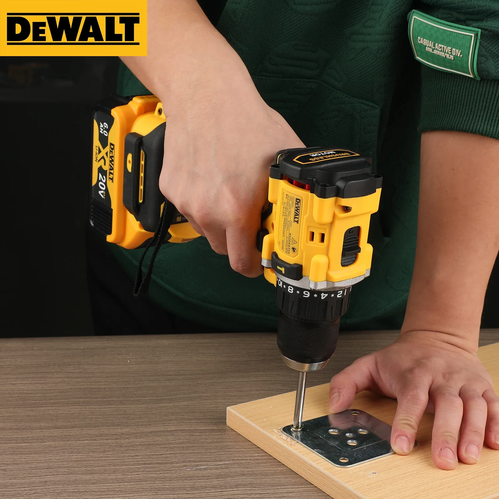 Фото DEWALT DCD805 20 В Электроинструменты Бесщеточная ударная дрель Аккумуляторная электрическая отвертка Многофункциональная ручная дрель №2