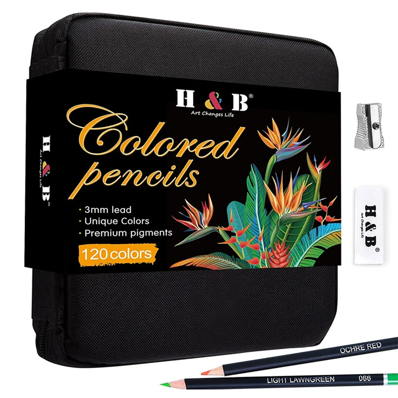 72/120 Colored Pencil Set Professional Color Drawing Set wit