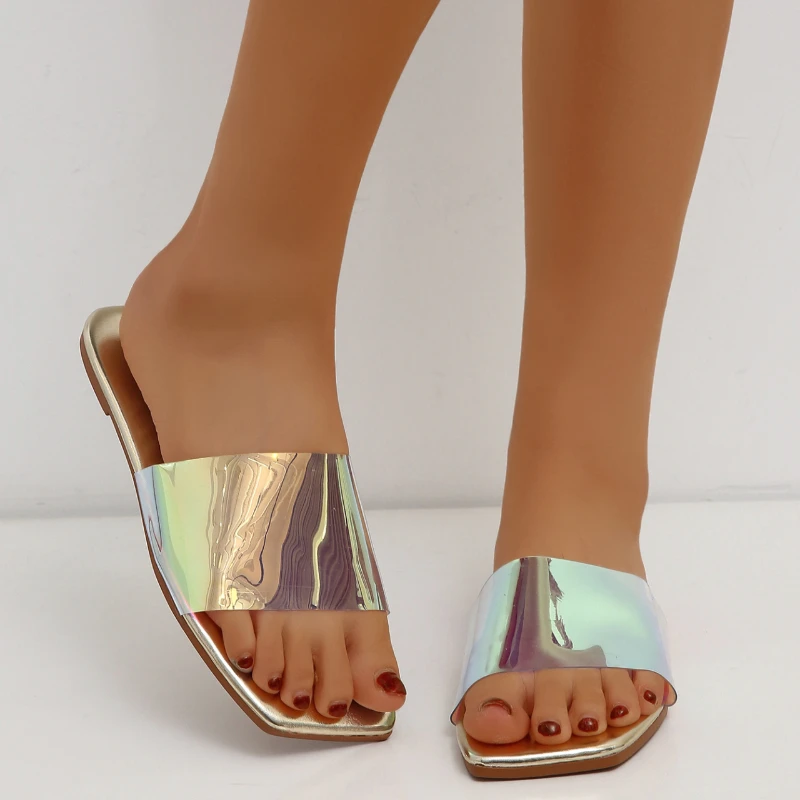 

Women's Slippers 2022 Summer New Beach Fashion Flat Sandals Comfortable, Lightweight, Non Slip, Open Toe Size 35-43 SlipperWomen