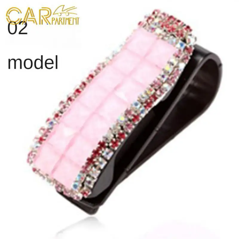 

Прочный автомобильный зажим для хранения Универсальный импортный Кристальный Алмазный автомобильный зажим для очков креативный солнцезащитный козырек автомобильные зажимы для очков автомобильные принадлежности