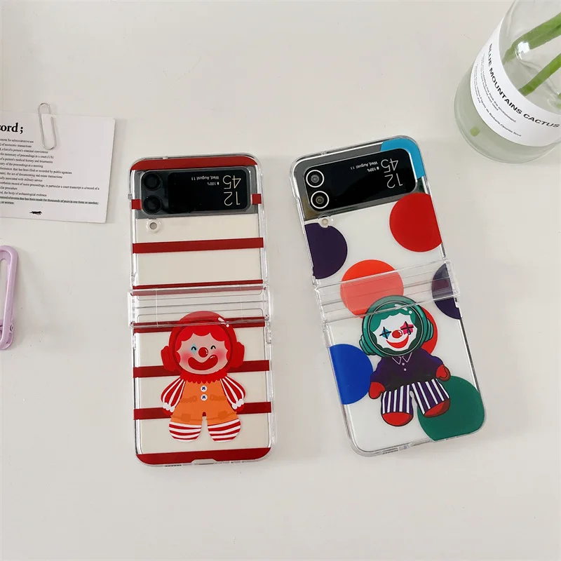 

Cartoon Joker Phone Case for Samsung Galaxy Z Flip 3 Z Flip 4 Hard PC Back Cover for ZFlip3 ZFlip4 Case Shell
