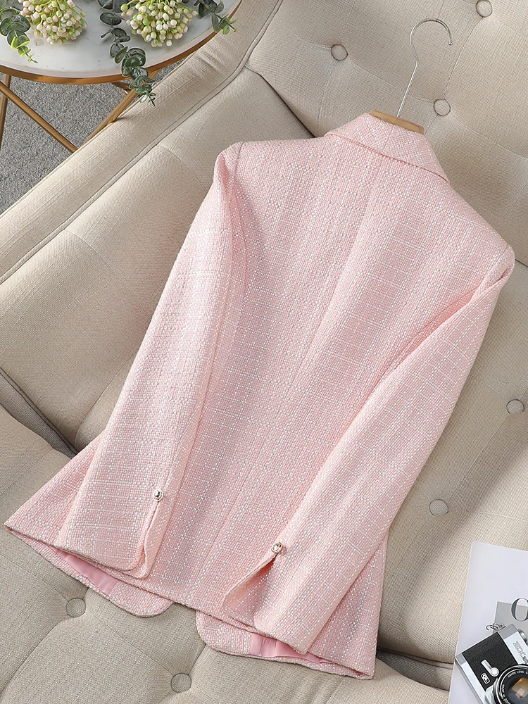 Розовый женский 2024 новый весенне-осенний повседневный высококачественный