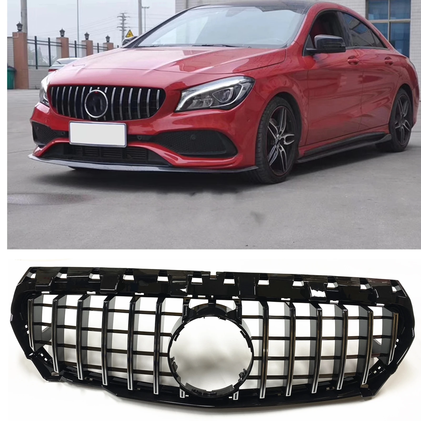 

Front Grille Grill Car Upper Bumper Hood Mesh Grid For Mercedes Benz W117 CLA180 CLA200 CLA250 CLA260 CLA45 AMG 2013-2016