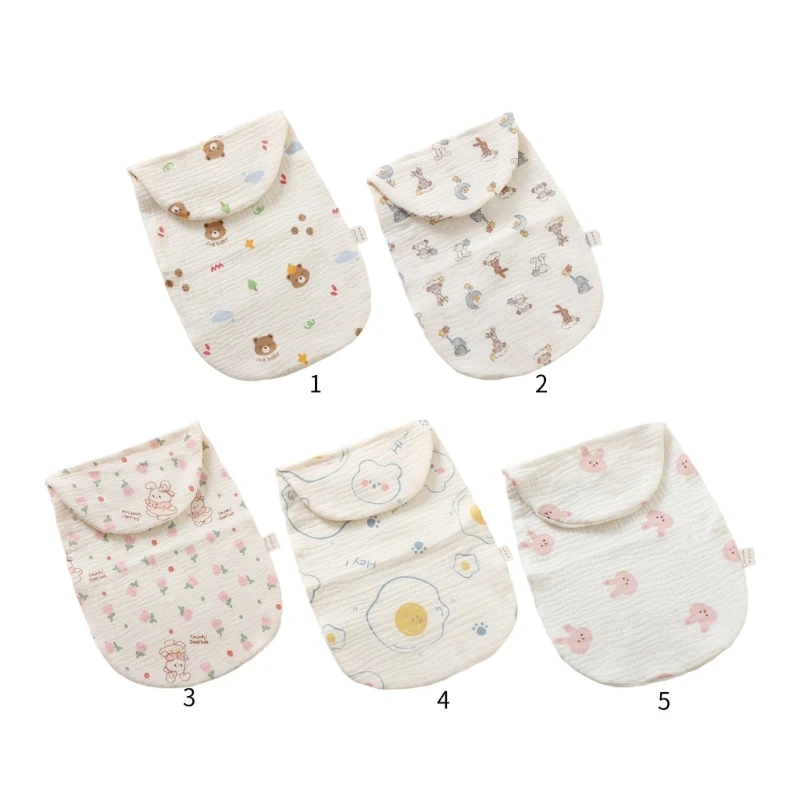 

Baby Sweat-absorbent Towel Infant Cartoon Cotton Kindergarten Pad Back Towel Children Sweat Towel for 1-3Y Toddlers