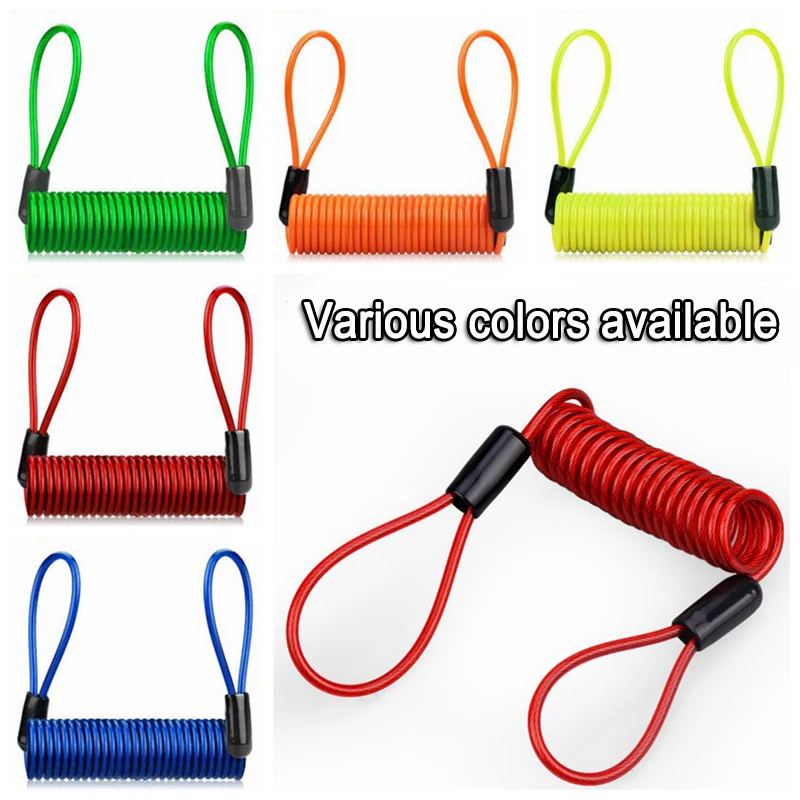 

120cm Alarm Disc Lock Security Anti Thief Motorbike Motorcycle Wheel Disc Brake alarm lock & bag and Reminder Spring Cable